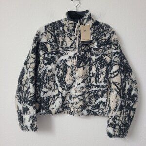 Nike Womens ACG Canwell Glacier Fleece Jacket FV7339-104 Size L Light Orewood